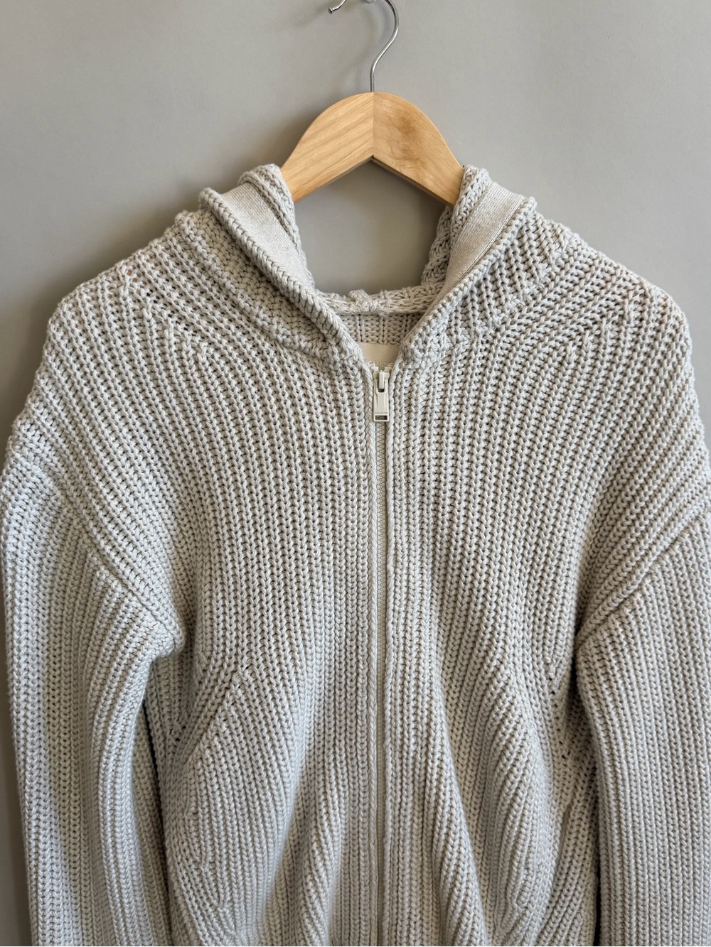 ZADIG & VOLTAIRE Anya Rainbow Zip Hoodie Ecru M - Picture 3 of 13